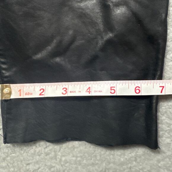 Vtg Leather Pants Michael Hoban North Beach Womens 5 Pckt Black Sz 7/8 Glamrock - Picture 8 of 11
